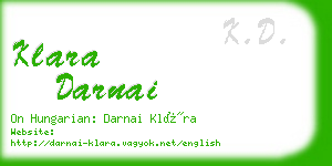 klara darnai business card